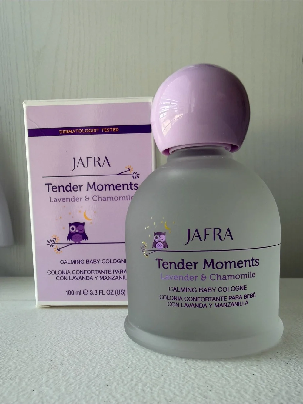 JAFRA Tender Moments Lavender Chamomile Baby Cologne 3.3 oz Opened New